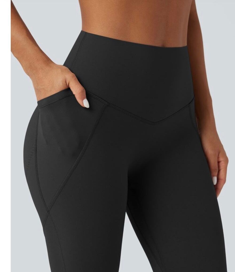 Halara High Waisted Full Length Yoga Leggings Black Size M Workout Athleisure